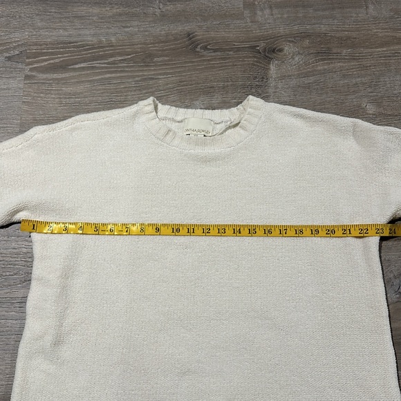 Cynthia Rowley Cream Chunky Knit Sweater Size Medium - Picture 2 of 5